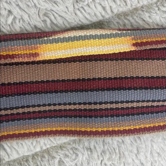 Vintage Wide Woven Belt Horizontal Striped main image 9
